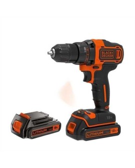 Akumulatorowa wiertarko-wkrętarka 18V Black+Decker BDCDD186KB-QW Li-Ion, 2x1,5Ah