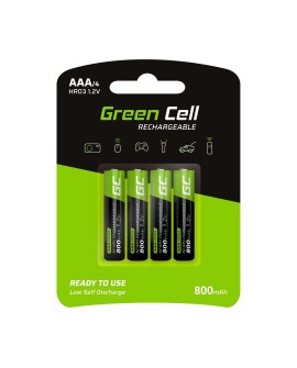 GREEN CELL AKUMULATORKI PALUSZKI 4X AAA R3 800MAH