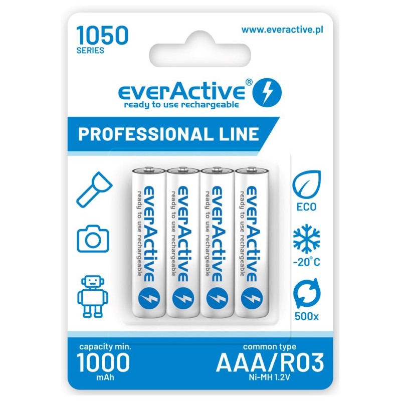 Zestaw akumulatorków everActive Professional line EVHRL03-1050 (1050mAh Ni-MH LSD)