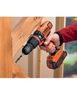 Black & Decker BDCH188N-XJ wiertło 1350 RPM Czarny, Pomarańczowy