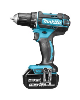Makita Wiertarko-wkrętarka akumulatorowa, 18 V, 2x 5,0 Ah Li-ion, 62/36 Nm, 1,7kg, LED