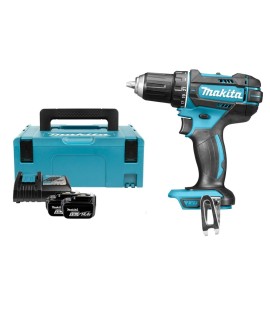 Makita Wiertarko-wkrętarka akumulatorowa, 18 V, 2x 5,0 Ah Li-ion, 62/36 Nm, 1,7kg, LED