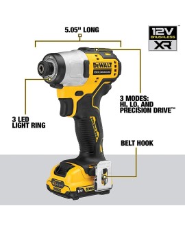 DeWALT DCF801D2-QW wkrętak zasilany/zakrętark udarowy
