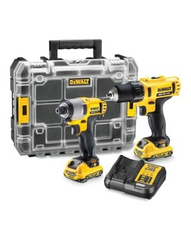 DeWALT DCK211D2T wkrętak zasilany/zakrętark udarowy Czarny, Szary, Żółty