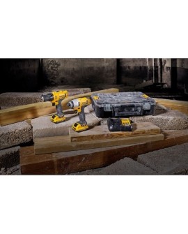 DeWALT DCK211D2T wkrętak zasilany/zakrętark udarowy Czarny, Szary, Żółty
