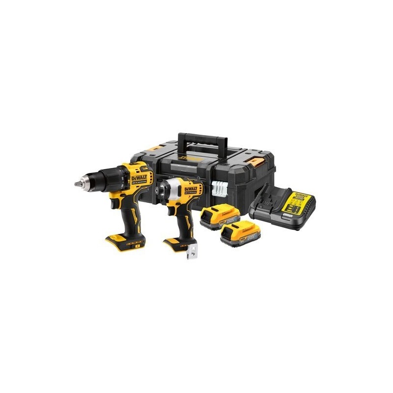 DeWALT DCK2062E2T-QW zestaw combo elektronarzędzi Bateria