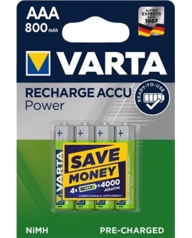 Zestaw akumulatorków AAA VARTA Ready2Use 56703101404 (800mAh Ni-MH)