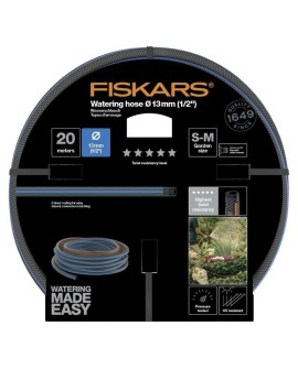 Fiskars 1027107 wąż ogrodowy 20 m Nad ziemią Niebieski, Szary