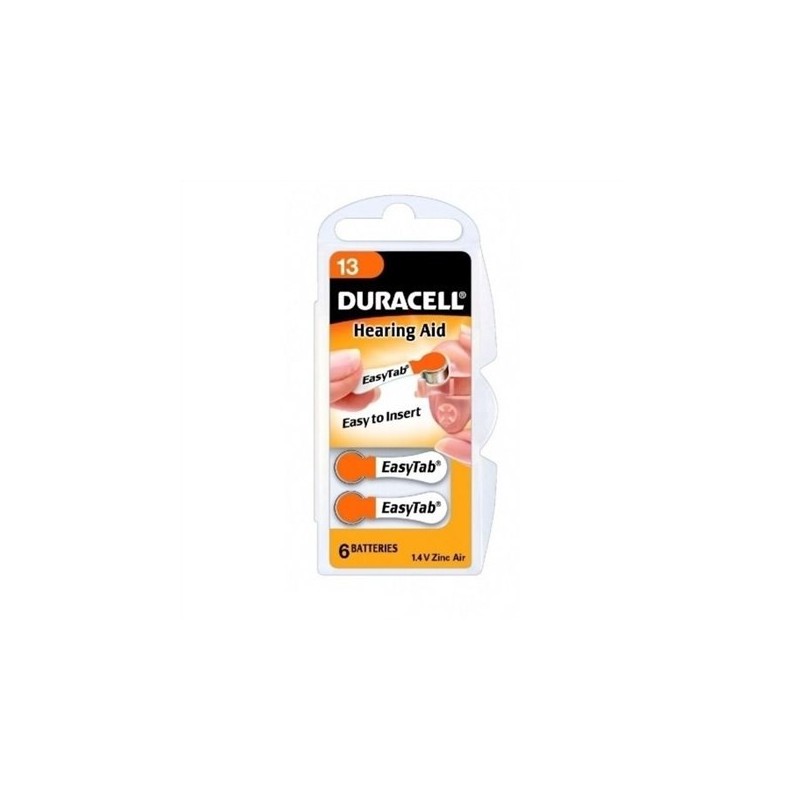 Duracell | A13/DA13/ZL13 | Cynkowe ogniwa powietrzne | 6 szt.