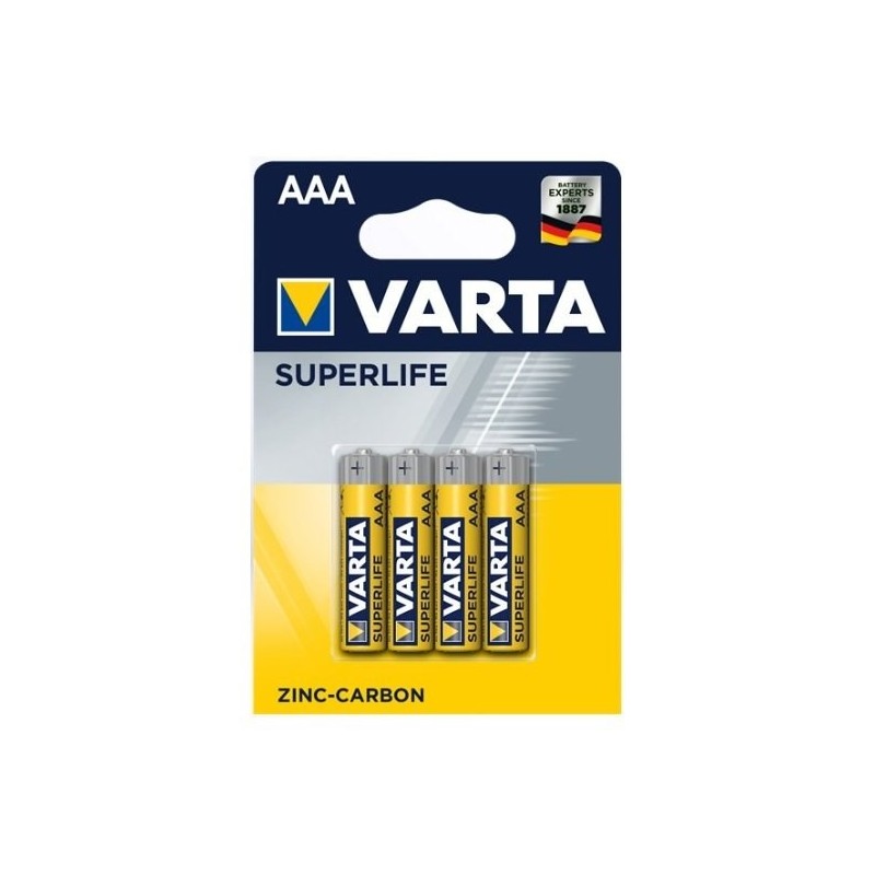 Zestaw baterii cynkowo-węglowe VARTA Superlife R03 AAA (Zn-C x 4)