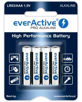 Zestaw baterii alkaliczne everActive LR034BLPA (x 4)