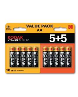 KODAK BATERIE ALKALICZNE XTRALIFE AA LR6 5+5 (10 PACK)