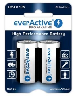 Zestaw baterii alkaliczne everActive EVLR14-PRO (x 2)