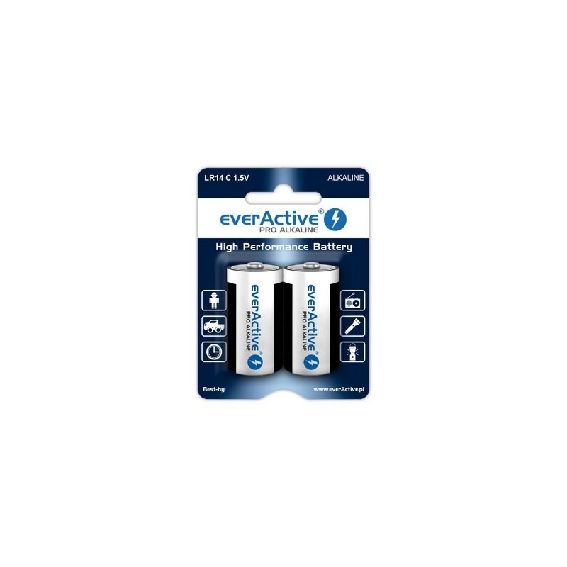 Zestaw baterii alkaliczne everActive EVLR14-PRO (x 2)