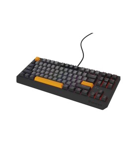 GENESIS Thor 230 TKL klawiatura Gaming USB + RF Wireless + Bluetooth QWERTY Czarny, Szary, Pomarańczowy