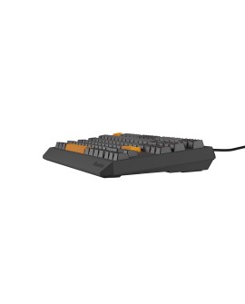 GENESIS Thor 230 TKL klawiatura Gaming USB + RF Wireless + Bluetooth QWERTY Czarny, Szary, Pomarańczowy