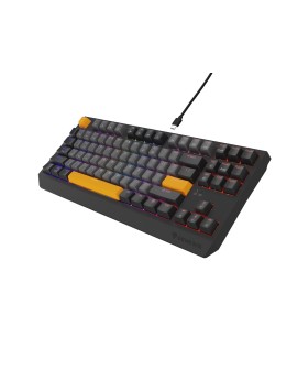 GENESIS Thor 230 TKL klawiatura Gaming USB + RF Wireless + Bluetooth QWERTY Czarny, Szary, Pomarańczowy