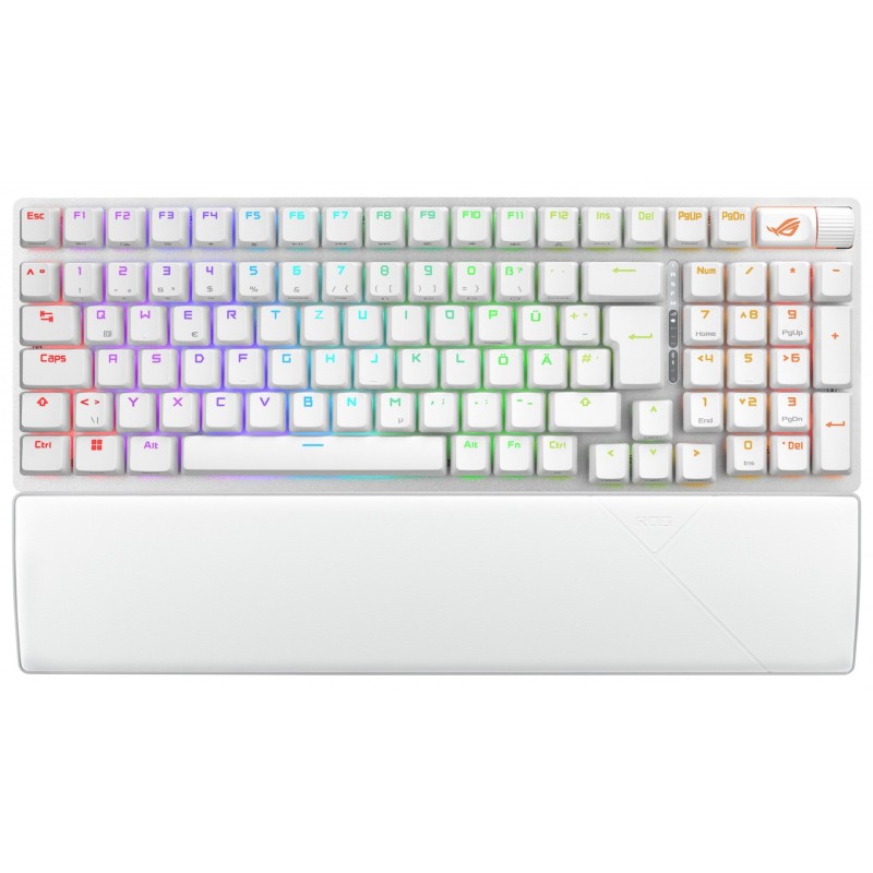 ASUS ROG Strix Scope II 96 Wireless klawiatura Gaming USB + RF Wireless + Bluetooth QWERTZ Niemiecki Biały