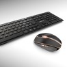 CHERRY DW 9100 SLIM klawiatura Dołączona myszka Uniwersalne RF Wireless + Bluetooth QWERTZ Swiss Czarny
