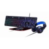 Gembird GGS-UMGL4-02 klawiatura Dołączona myszka USB QWERTY US English Czarny