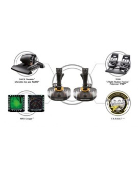 Thrustmaster T.16000M FCS SPACE SIM DUO Czarny, Pomarańczowy USB Joystick Analogowa/Cyfrowa PC