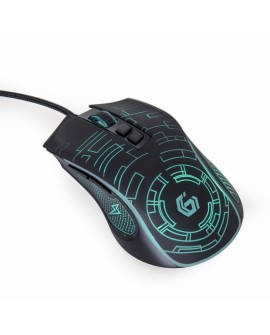 GEMBIRD GAMINGOWA MYSZ Z PODŚWIETLENIEM RGB USB, CZARNA
