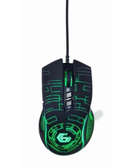GEMBIRD GAMINGOWA MYSZ Z PODŚWIETLENIEM RGB USB, CZARNA