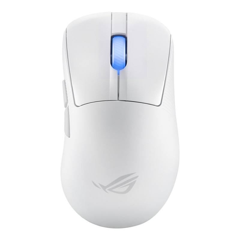 ASUS ROG Keris II Ace Wireless AimPoint White myszka Gaming Po prawej stronie RF Wireless + Bluetooth + USB Type-A Optyczny