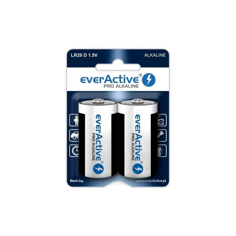 Zestaw baterii alkaliczne everActive EVLR20-PRO (x 2)