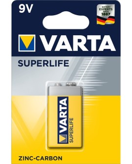 Bateria cynkowo-węglowe VARTA Superlife 9V 6F22 (Zn-C x 1)