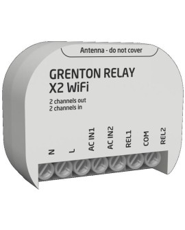 Moduł wyjść przekaźnikowych (2 wyj.) Grenton / montaż dopuszkowy / Wi-Fi