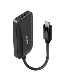 Lindy 43337 adapter kablowy 0,13 m USB Type-C DisplayPort Czarny