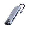 GEMBIRD A-CM-COMBO5-04 MULTI ADAPTER USB TYP-C 5W1 (HUB + HDMI + PD + CZYTNIK KART + LAN) SREBRNY
