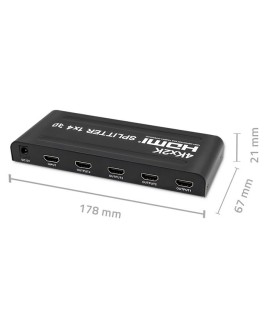 QOLTEC ROZDZIELACZ SPLITTER 4XHDMI 4KX2K | 3.4GB/S