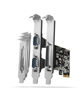 Axagon PCEA-PSN PCIe- mit 1x Parallel-+ 2x Seriell-Ports - ASIX AX99100 adapter Wewnętrzny Równoległy, RS-232