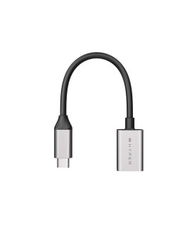 HYPER HD425D-GL kabel USB USB 3.2 Gen 2 (3.1 Gen 2) 0,0176 m USB C USB A Czarny, Srebrny