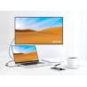 Manhattan 153706 adapter kablowy 0,15 m USB Type-C HDMI Czarny, Srebrny