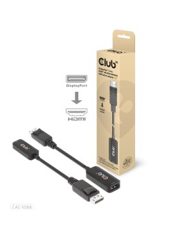 CLUB3D CAC-1088 adapter kablowy 0,21 m DisplayPort HDMI Czarny