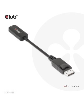 CLUB3D CAC-1088 adapter kablowy 0,21 m DisplayPort HDMI Czarny