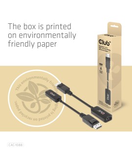 CLUB3D CAC-1088 adapter kablowy 0,21 m DisplayPort HDMI Czarny