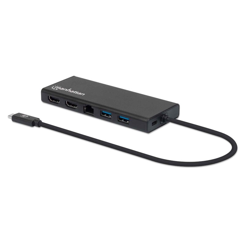 Manhattan 152747 stacja dokująca USB Type-C Czarny
