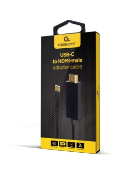 GEMBIRD ADAPTER USB TYP-C DO HDMI (M) 4K 30HZ, 2M, CZARNY