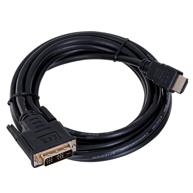 Kabel GEMBIRD CC-HDMI-DVI-10 (HDMI M - DVI-D M 3m kolor czarny)