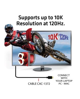 CLUB3D Ultra High Speed HDMI 4K120Hz, 8K60Hz Certified Cable 48Gbps M/M 2 m / 6.56 ft