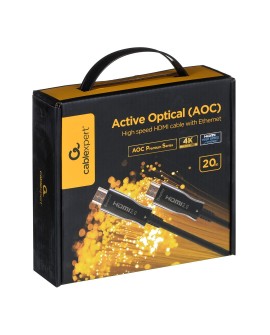 GEMBIRD AKTYWNY KABEL OPTYCZNY (AOC) HIGH SPEED HDMI Z ETHERNETEM SERIA PREMIUM, 20M