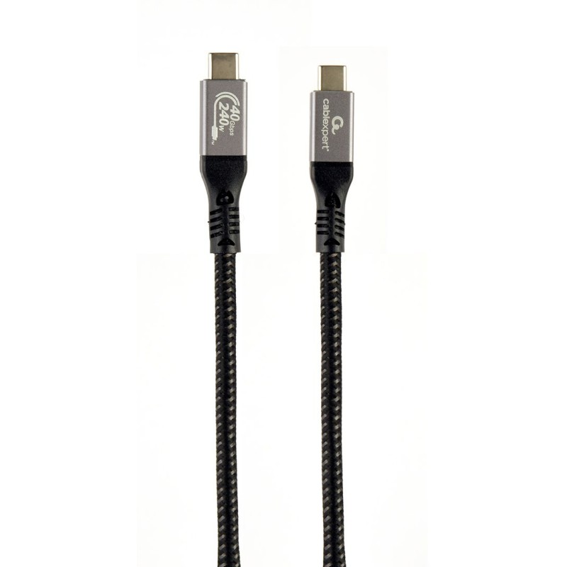 Gembird CCBP-USB4-CMCM240-1.5M Kabel USB 4 typu C Power Delivery (PD) do ładowania i transmisji danych, 40 Gb/s, 240 W, 1.5m