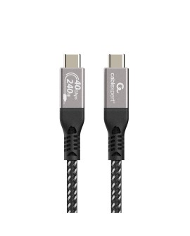 Gembird CCBP-USB4-CMCM240-1.5M Kabel USB 4 typu C Power Delivery (PD) do ładowania i transmisji danych, 40 Gb/s, 240 W, 1.5m