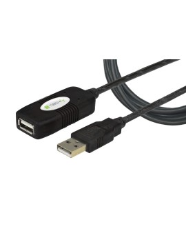 Techly IUSB-REP10TY kabel USB USB 2.0 10 m USB A Czarny