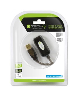 Techly IUSB-REP10TY kabel USB USB 2.0 10 m USB A Czarny