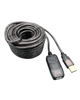 Techly IUSB-REP10TY kabel USB USB 2.0 10 m USB A Czarny
